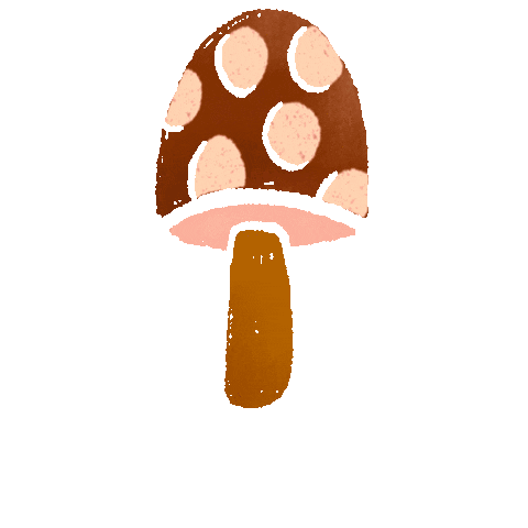Mushroom Champignon Sticker by Emilia Desert