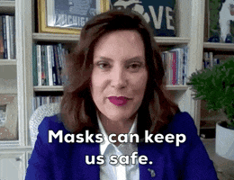 Gretchen Whitmer Face Mask GIF by GIPHY News