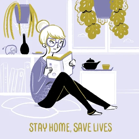 Stay Home GIF by Caroline Attia Studio