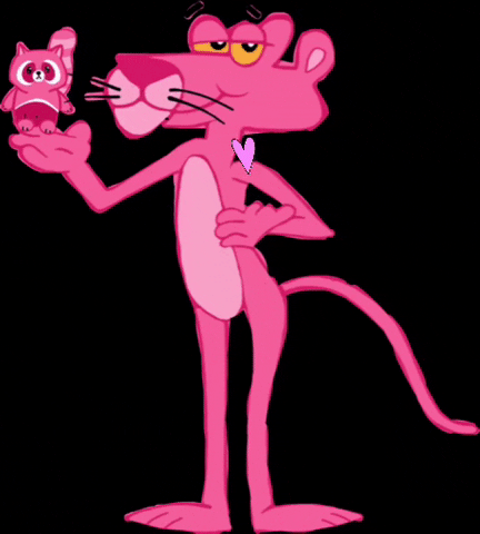 Pink Panther Heart GIF