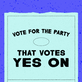 Vote for the party that votes yes on good paying union jobs, lower prescription drug prices, student debt relief, and reducing inflation