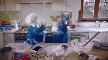 cookie monster waiting GIF