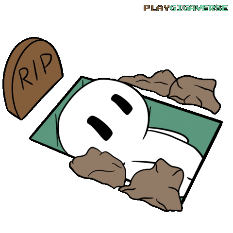 Im Dead Cracking Up Sticker by Playgigaverse