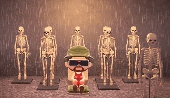Animal Crossing Skeleton GIF by Leroy Patterson