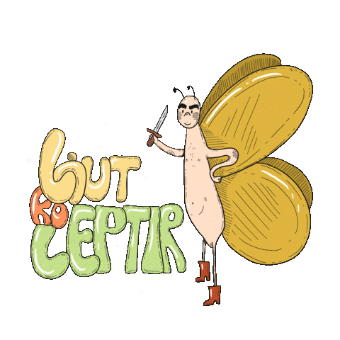 Leptir Sticker by Zombijana Bones