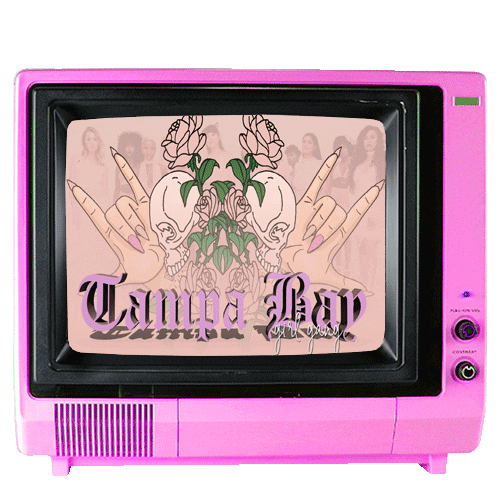 Pink Tv Television Sticker by Tampa Bay Girl Gang
