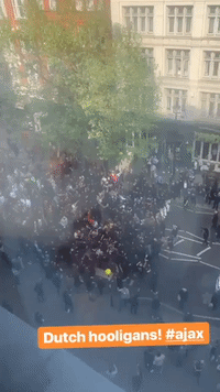 Ajax Fans Gather in London Ahead of Game Against Spurs