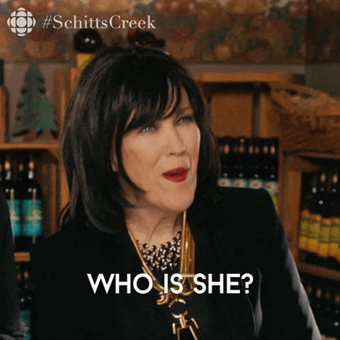 Who Is She Schitts Creek GIF by CBC