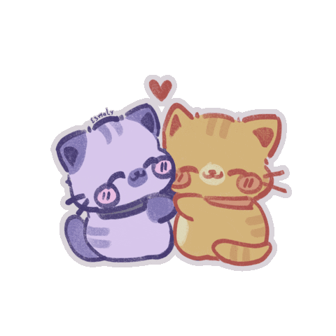 Cat Hug Sticker
