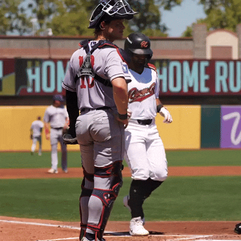 Celebration Baseball GIF by Sacramento River Cats