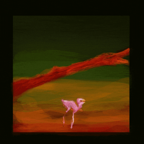 Digital Art Red Parrot GIF