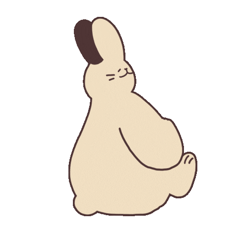 Sad Bunny Sticker by Tseng-tou Design