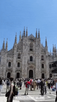 European Election Candidate Unfurls Palestinian Flag From Milan Cathedral