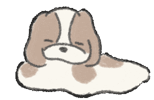 Sleepy Dog Sticker