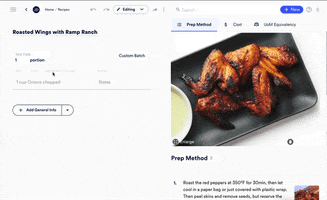 meez - the recipe tool for professional chefs GIF