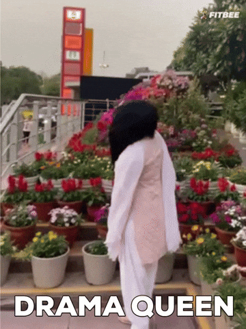 Fitbee drama hair flip drama queen fitbee GIF