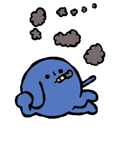 Dog Smoking Sticker by Andrew Onorato