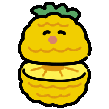 Fruit Pineapple Sticker by kupaberu