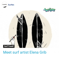 artist surfer GIF by Gifs Lab
