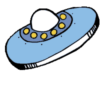 Ufo Spaceship Sticker by ONAD