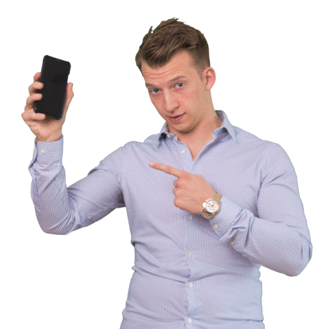Business Man Phone Sticker by Paul Hoffmann