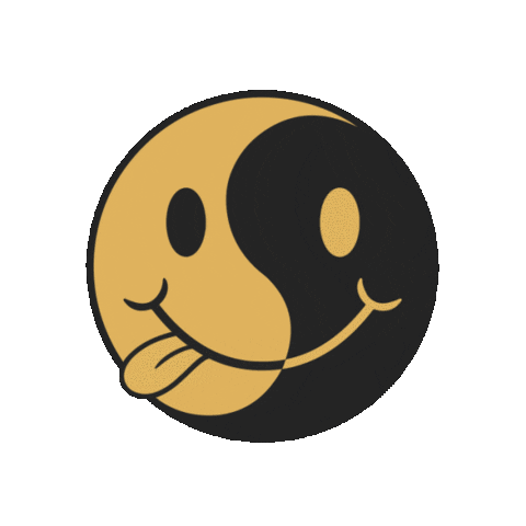 Happy Yin Yang Sticker