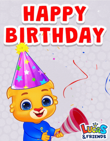 Happy Birthday GIF by Lucas and Friends by RV AppStudios by rvappstudios