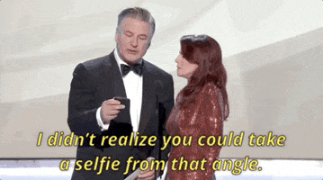 alec baldwin i didnt realize you could take a selfie from that angle GIF by SAG Awards