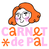 Pink Orange Sticker