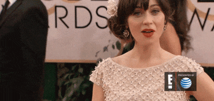 zooey deschanel wave GIF by Daily Mail Online