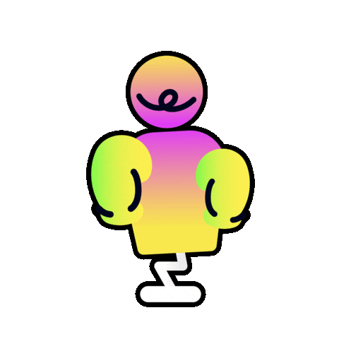 Click Black Neon Sticker by Blackneon studio