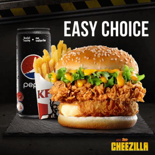 cheezilla easy choice GIF by KFC Malaysia