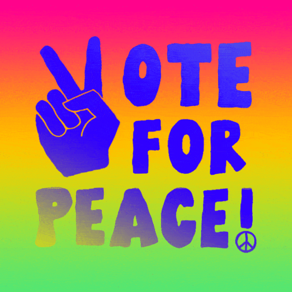 Register To Vote Peace Out GIF by INTO ACTION