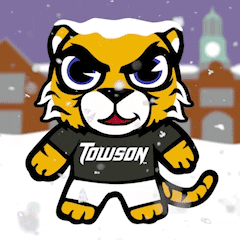 towsonuniversity snow wave tiger tu GIF