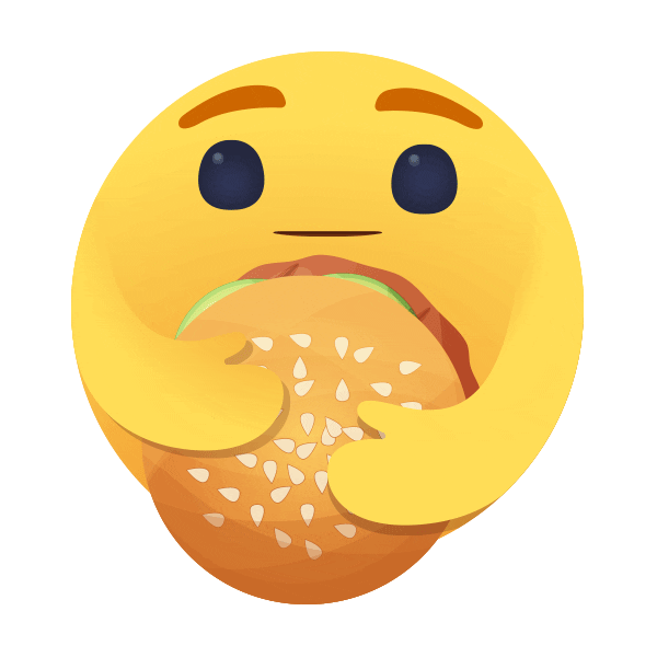 Happy Food Sticker by Bicky Burger