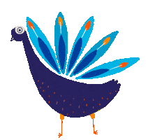 Peacock Sticker by Las Jirebras