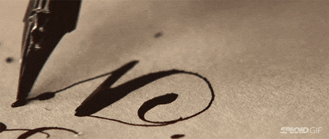 Calligraphy pen how to write