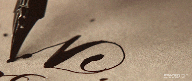  person calligraphy write pens handwriting GIF