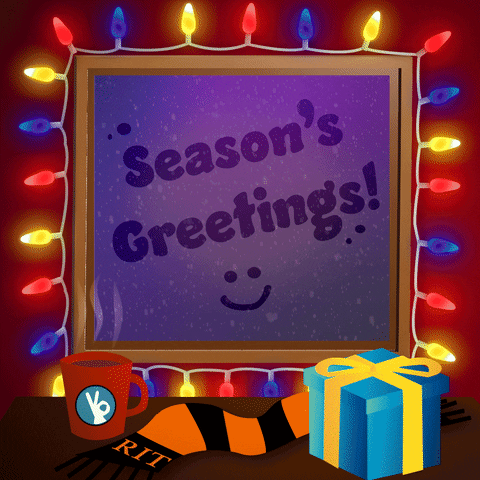 Seasons Greetings Coffee GIF by Rochester Institute of Technology