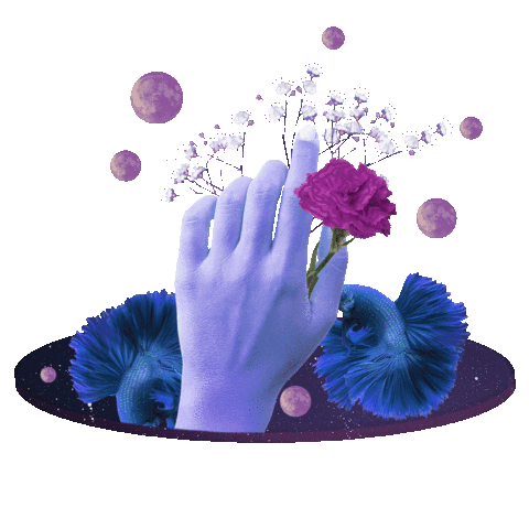 Flowers Hand Sticker