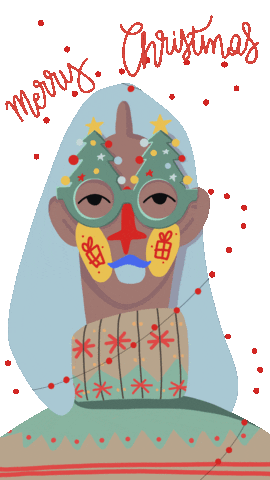 Happy Christmas Tree Sticker