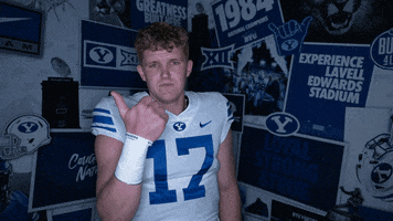 Byu Football Counting GIF by BYU Cougars