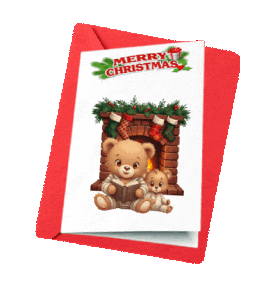 Teddy Bears Christmas Sticker