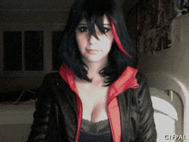 Friday the 13th GIFs except it's actually a Ryuko cosplayer