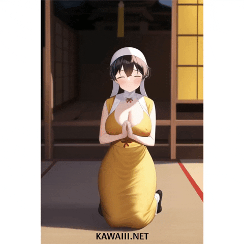 kawaiii_net girl pray buddha kawaiii GIF