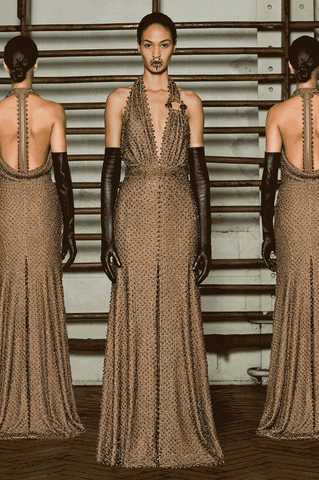 joan smalls gown GIF by fashgif