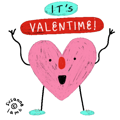 I Love You Heart Sticker by Susanne Lamb