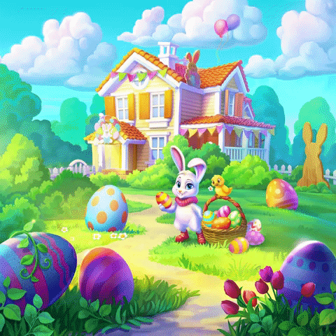 Easter Bunny Smile GIF by G5 games