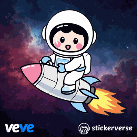 Flying To The Moon GIF by VeVe