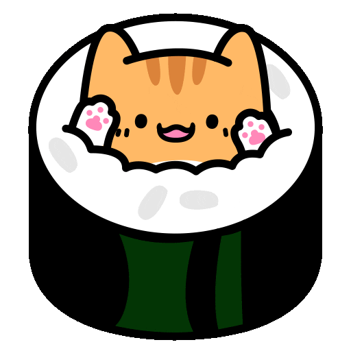 Happy Sushi Roll Sticker by Lord Tofu Animation